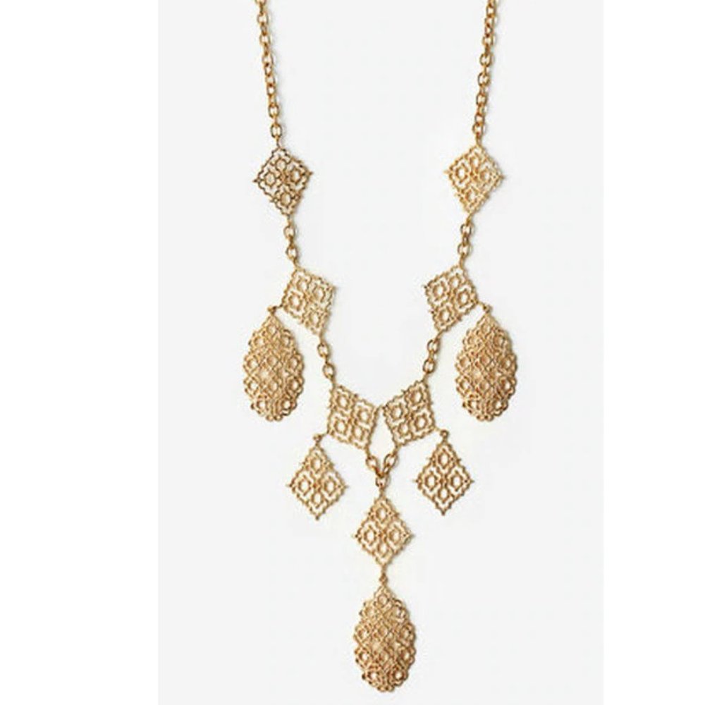 Isharya Gold Filigree Necklace